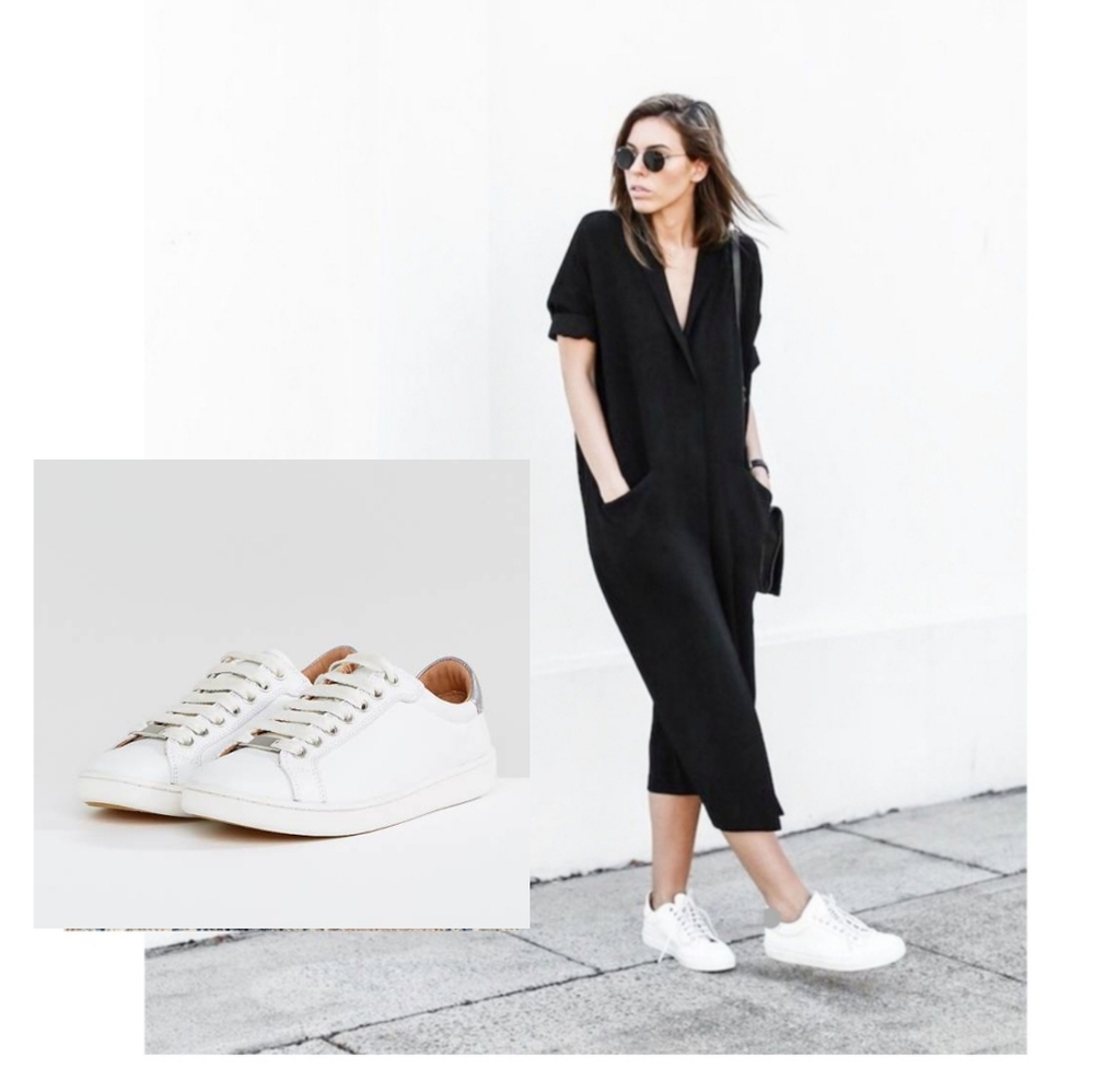 UGG - Ivory Leather Trainer Sneakers